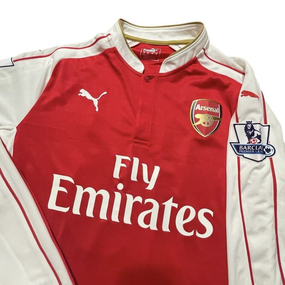 NEW Puma Jersey Mens Large Red Arsenal 2015-16 Home Football Soccer Aaron Ramsey